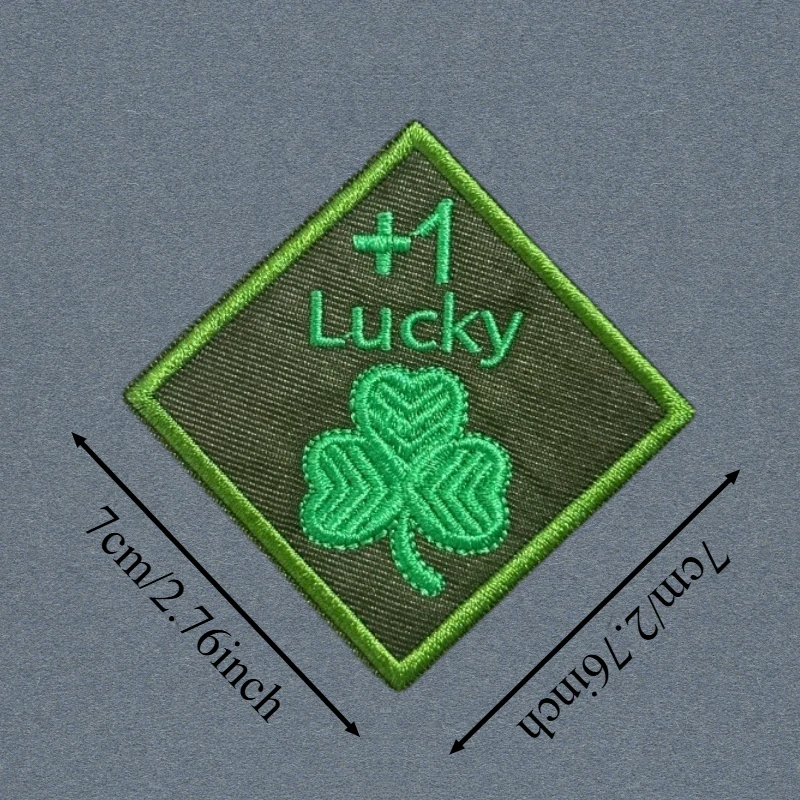 Lucky Plus 1 parche bordado chaleco táctico gancho y bucle sombreros insignia de moral mochila pegatina decorativa brazalete parches para ropa - imagen 3