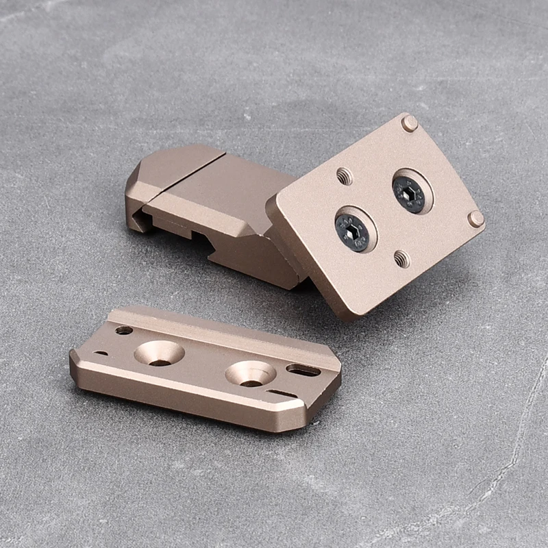 Soporte de vista óptica de compensación de Metal táctico para T 1 T 2 RMR, 45 grados, punto rojo, Base de alcance, ajuste de riel de 20mm, accesorios para Airsoft - imagen 3