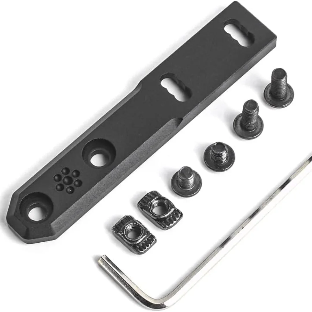 Soporte de explorador de fila tipo engranaje Airsoft para montaje de luz M-LOK Compatible con luz de explorador serie M300/M600 (negro)