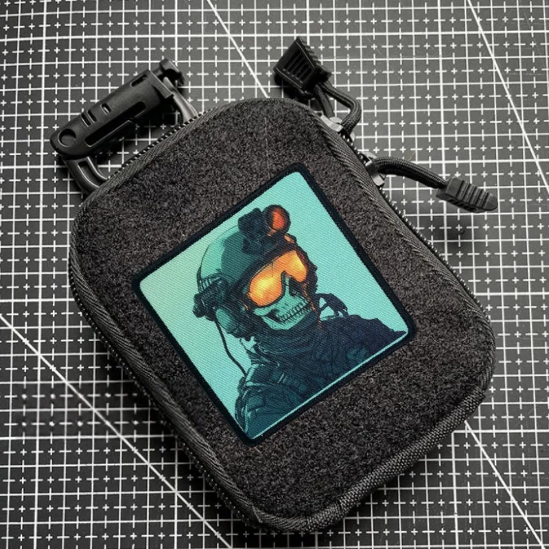 Dispositivo de visión nocturna, parche de calavera, insignia militar táctica, impresión de gancho y bucle, mochila, decoración de ropa, pegatinas, brazalete - imagen 5
