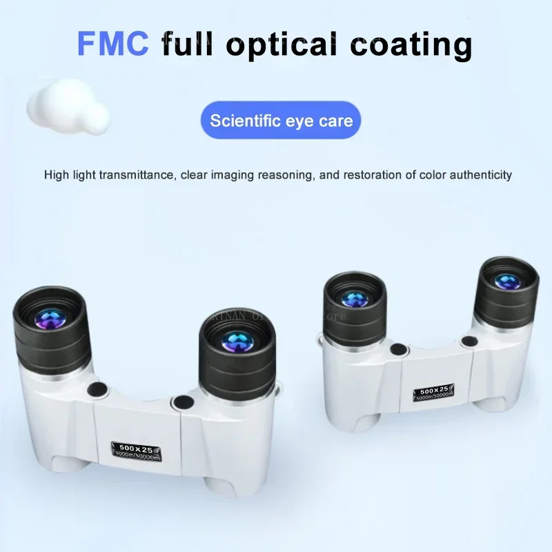 Binoculares portátiles de largo alcance para caza, telescopio plegable potente de 500x25 con Zoom Hd de 5000M/50000M, Ideal para deportes al aire libre y Camping - imagen 3