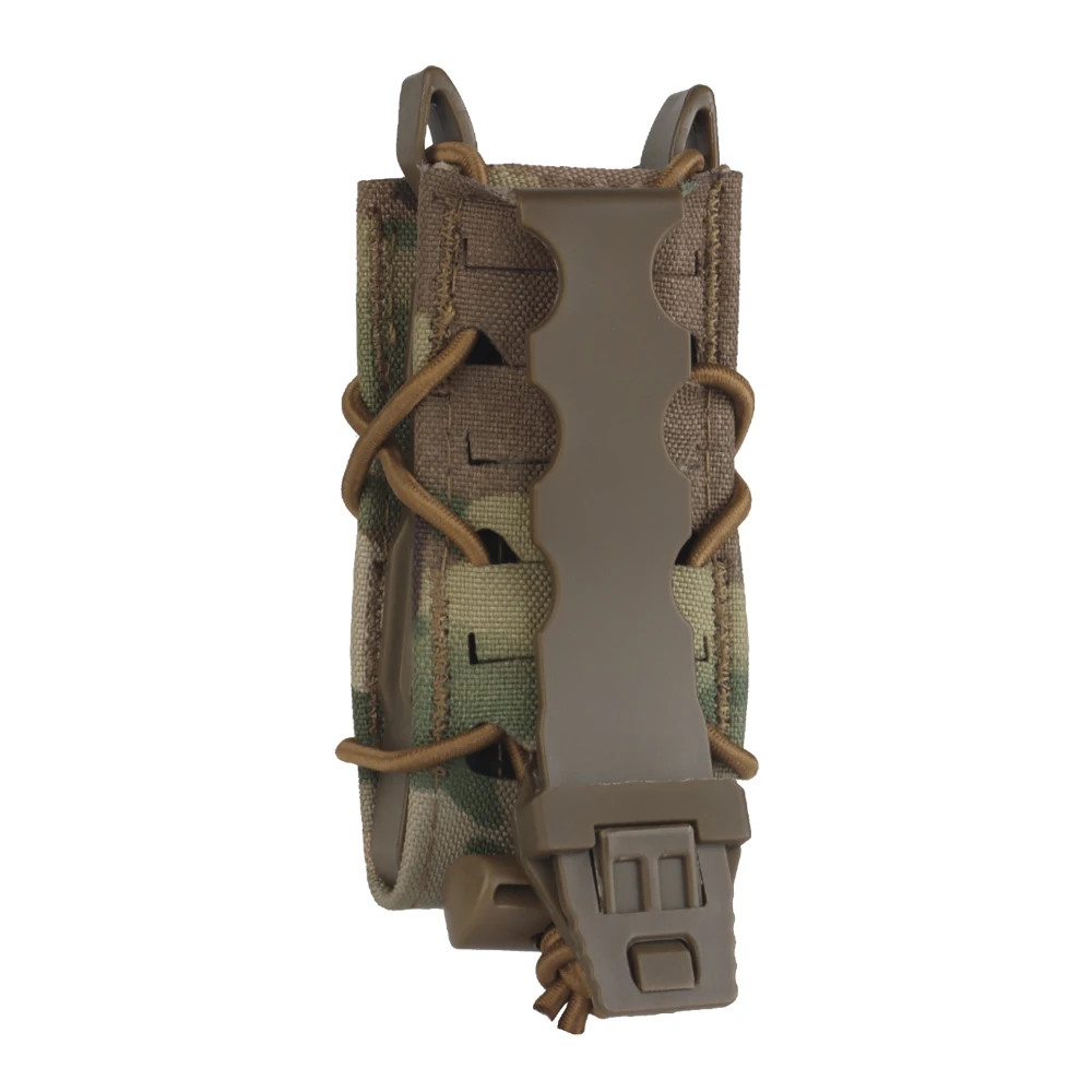 Bolsa táctica para pistola Mag de 9MM Tiger tipo Gen 2 caza Airsoft Molle bolsa para revistas bolsa de herramientas para linterna al aire libre con cubierta abatible - imagen 4