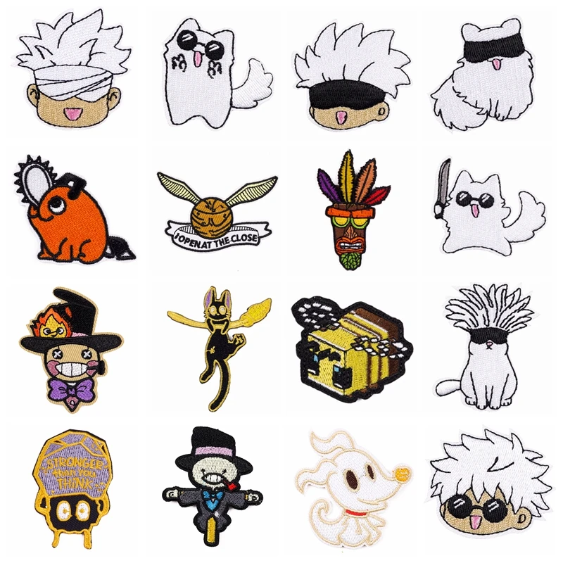 Pixel Bee parches termoadhesivos para ropa, ropa de videojuegos DIY, rayas de Anime, parches para planchar, 10 unidades por lote