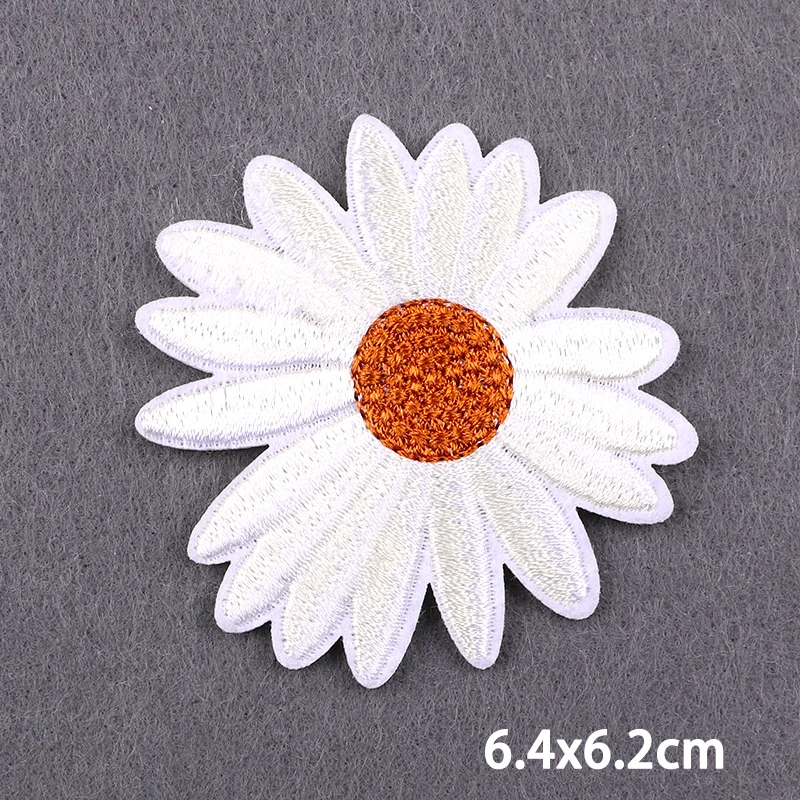 Parches bordados de margaritas para planchar en la ropa, apliques de girasol en la ropa, bricolaje para chaquetas y bolsos Vaqueros - imagen 4