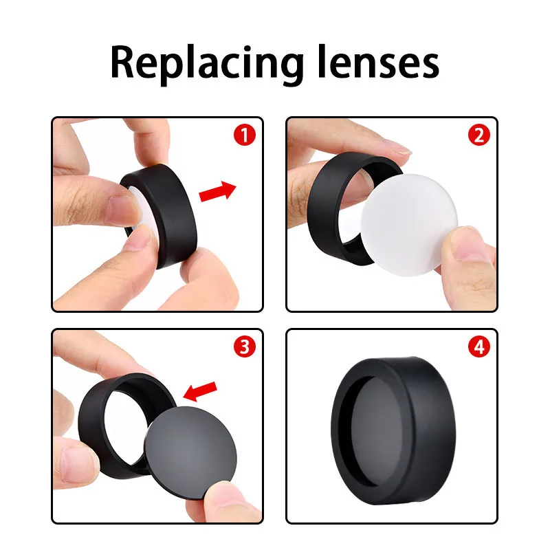 WADSN táctico M300 M600 x 300x400V arma de caza luz LED linterna Protector cubierta lente personalizado 25,4 MM 28MM 30MM 26mm - imagen 5