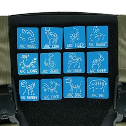 Parche táctico zodiac metálico para mochila y ropa