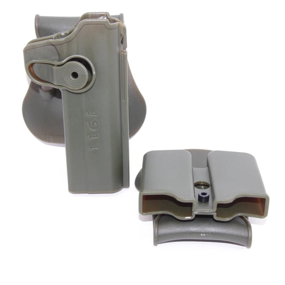 1911 Funda de transporte oculta Funda doble para revistas Funda para diestros Bloqueo de gatillo Paleta ajustable Liberación rápida - imagen 3