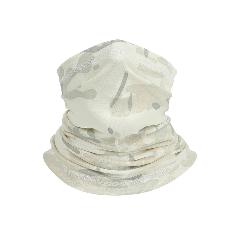 Bufanda de protección solar de camuflaje, máscara para el cuello para pesca al aire libre, toalla mágica para la cara, cubierta deportiva para el cuello de malla transpirable - imagen 4