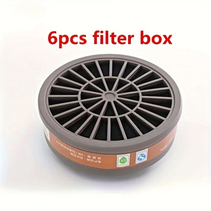 Máscara de gas, carbón activado, prevención de humo, prevención de polvo industrial, pulverización de pesticidas, máscara de gas químico - imagen 4