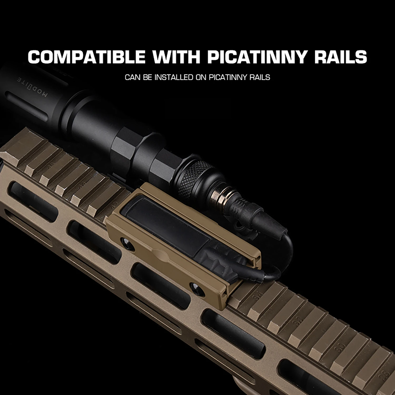 Picatinny SF M300 M600 X400 linterna de luz ST07 UE07 sistema de Control de luz LCS interruptor de cinta cable trasero montaje de Metal fijo - imagen 2