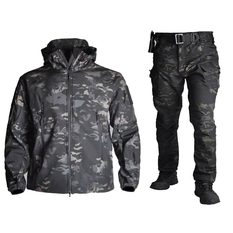TAD-cortavientos táctico para hombre, conjunto de ropa de caza impermeable, chaqueta militar para exteriores, abrigos y pantalones militares impermeables - imagen 3