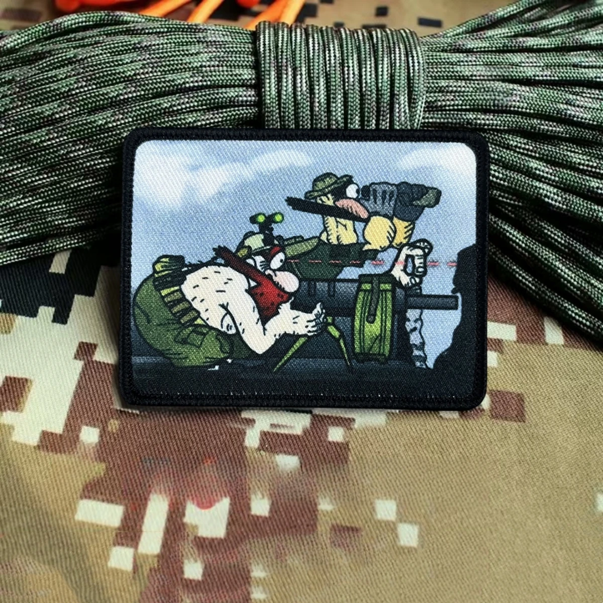 Parche táctico que dispara, insignia de moral de Chevron, brazalete militar, parches de gancho y bucle impresos para ropa, pegatina para mochila - imagen 4