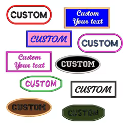 Parche bordado con etiquetas de nombres personalizadas con respaldo de gancho para planchar