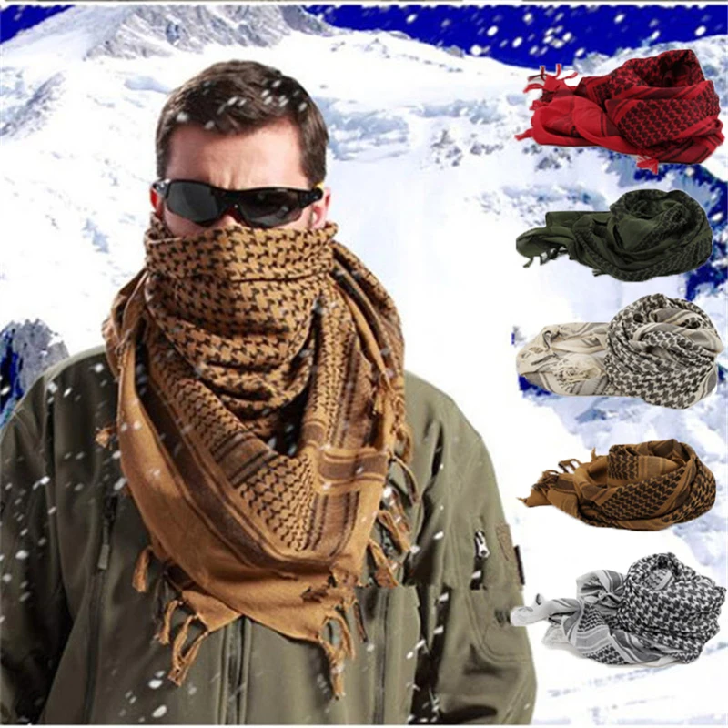 Pañuelo táctico Shemagh Keffiyeh Arafat ligero y cuadrado para hombre - imagen 3