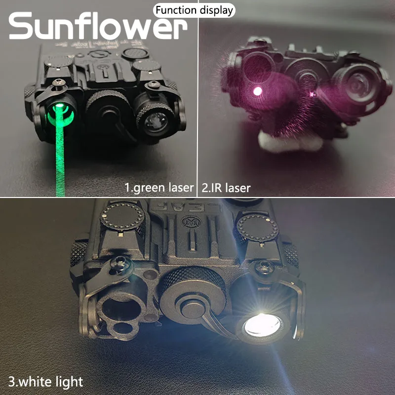 Airsoft-DBAL-A2 táctica láser IR, luz estroboscópica para arma de caza, rojo y verde, DBAL, PEQ15 - imagen 4