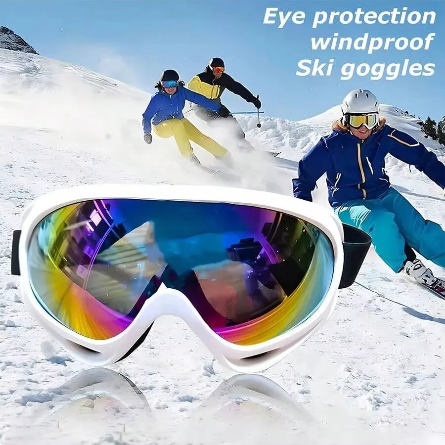 1pc gafas de esquí polarizadas de marco grande para hombres y mujeres, gafas de Snowboard antiniebla con protección UV a prueba de viento y nieve para exteriores - imagen 2