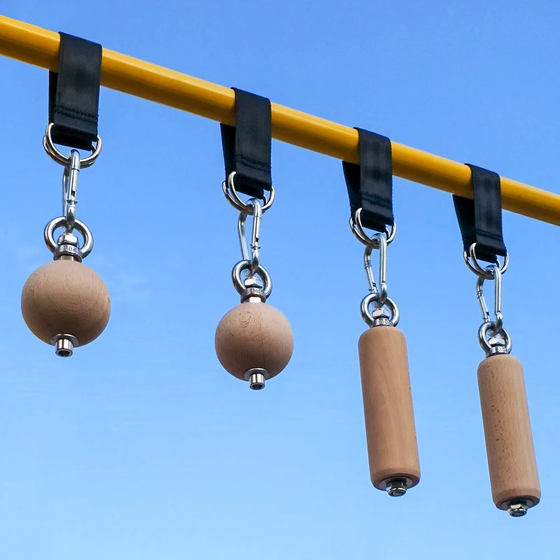 Fortalecedor de dedos, agarre de bola de madera, entrenador de fuerza de agarre de brazo y mano para escalada en roca, entrenamiento de dominadas y ejercicio muscular de brazo - imagen 2