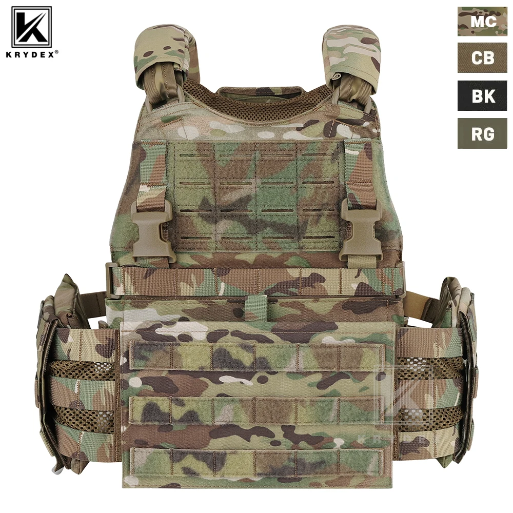 KRYDEX-portador de placa táctico SCARAB, chaleco MOLLE Modular de alta resistencia para uso en entrenamiento táctico de deportes al aire libre