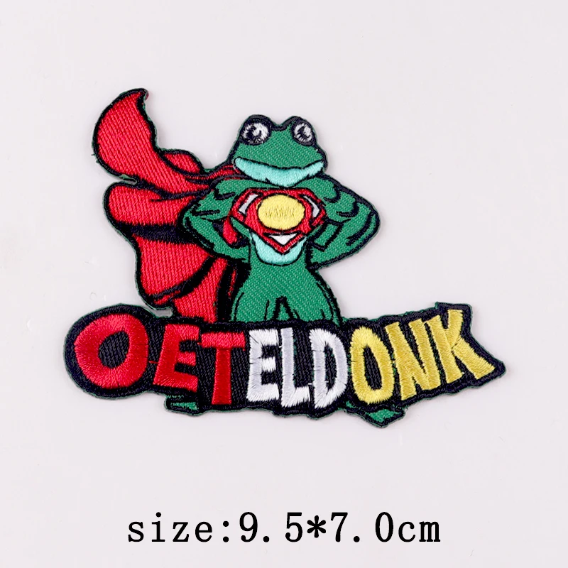 Parche bordado con emblema de Carnaval holandés Eindhoven Oeteldonk, parches para planchar para ropa, Carnaval de rana para insignia de parche de Países Bajos - imagen 4