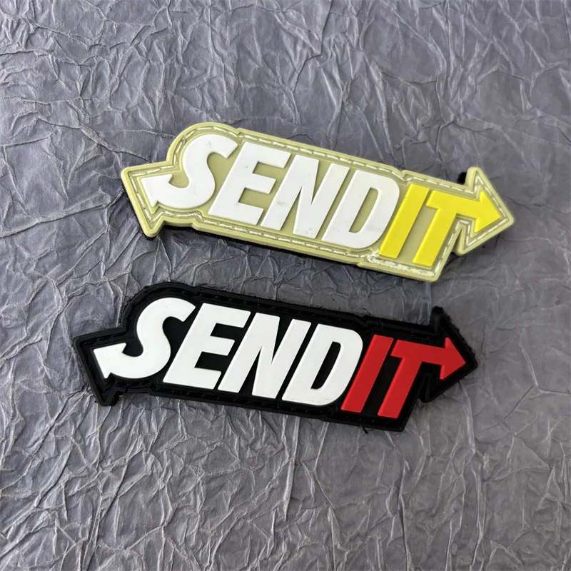 Parches de PVC "SENDIT" para ropa, insignia de moral táctica, parches de gancho y bucle, pegatinas para brazalete militar, sombreros para mochila - imagen 3