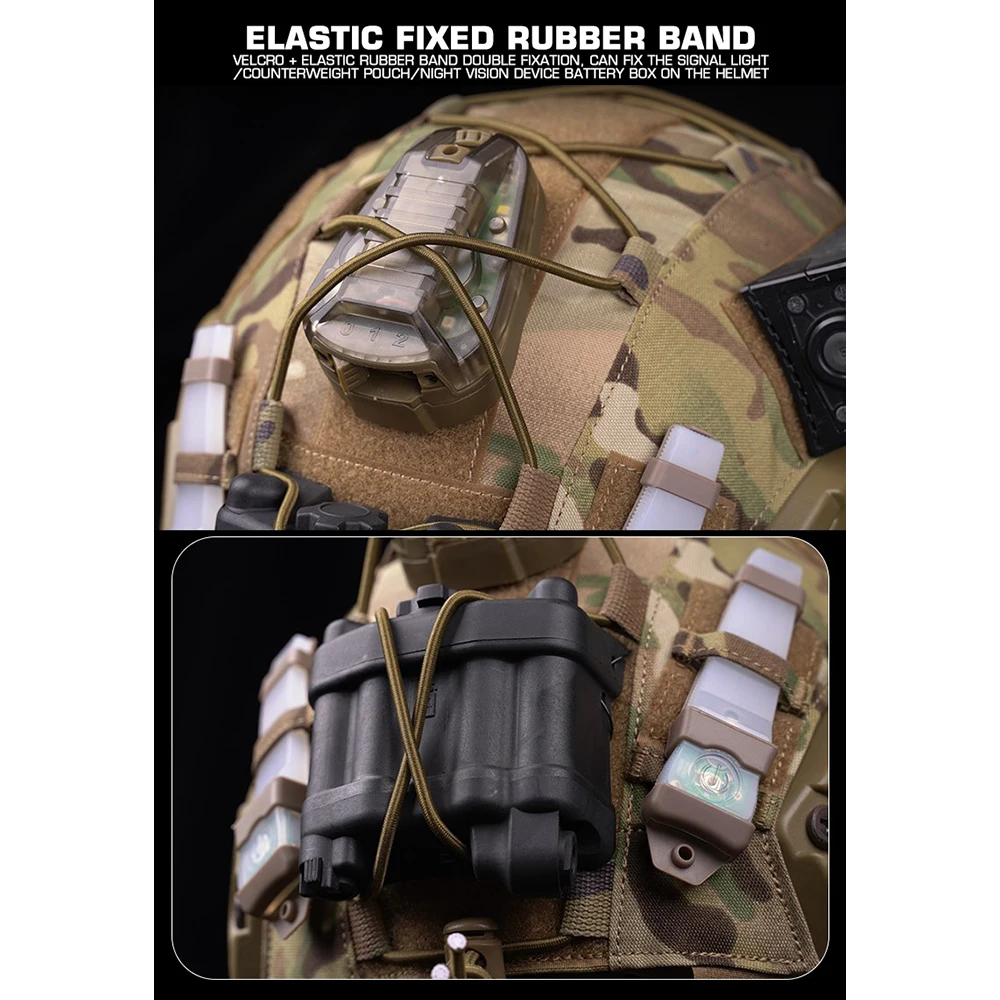 Accesorio de adiestramiento al aire libre, cubierta de 1PS, Multicam de alta velocidad con cordón elástico, cubierta de casco para hombres y mujeres para MH BJ OPPS WST FAST Core - imagen 3