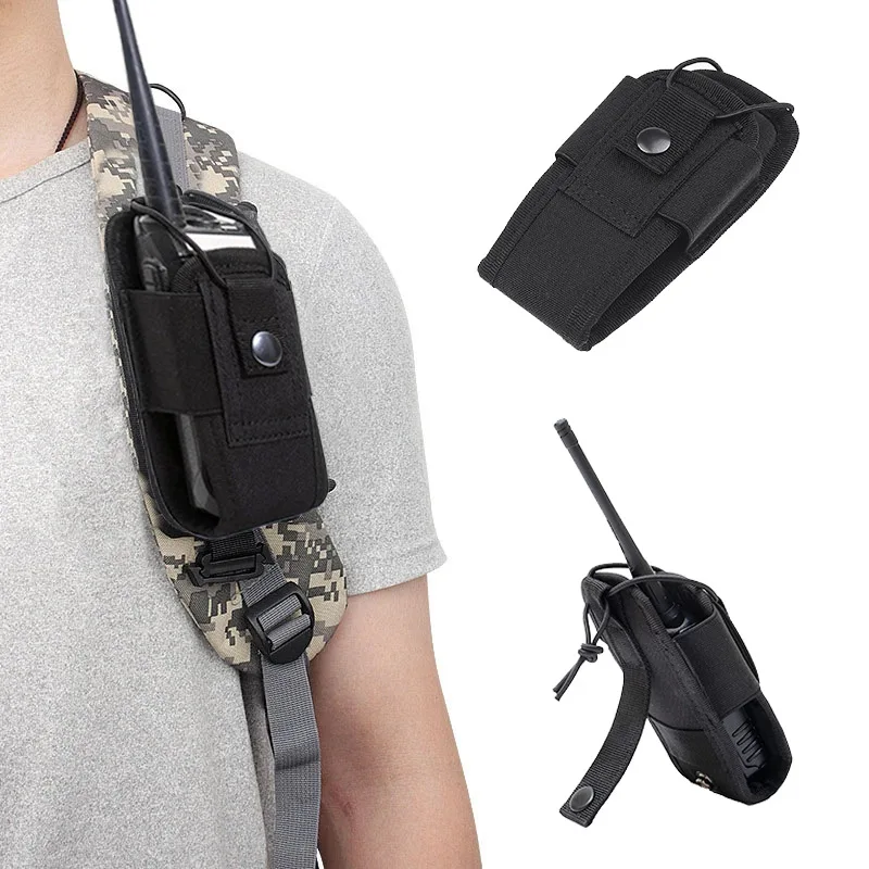 Nueva bolsa táctica para Radio 1000D, soporte para Walkie Talkie de caza, bolsa colgante para interfono, bolsa de nailon Molle para revistas, bolsillo - imagen 2