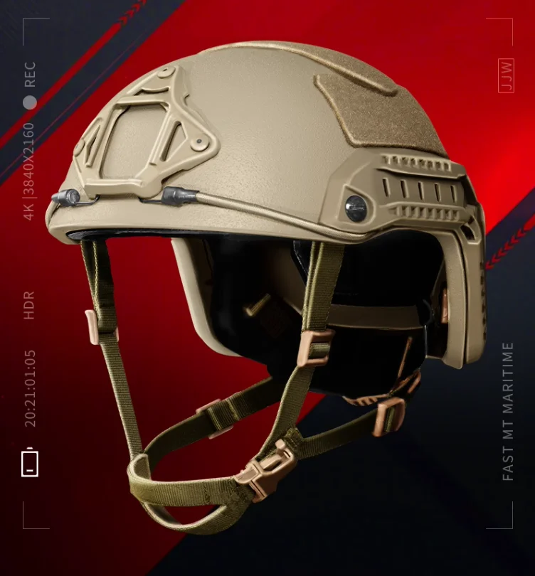 Casco táctico balístico IIIA a prueba de balas, sistema marítimo de fibra de aramida, casco OPS TIPO FAST MT - imagen 2