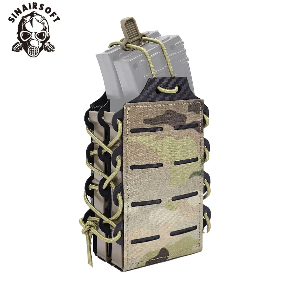 SINAIRSOFT Bolsa táctica Molle doble capa 5.56/7.62 para M4 AR15 - imagen 3