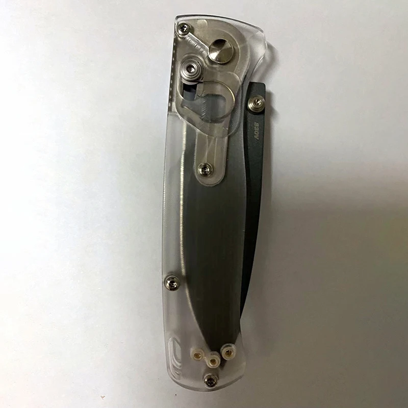 Benchmade Bugout cuchillo plegable CNC mango acrílico transparente - imagen 5