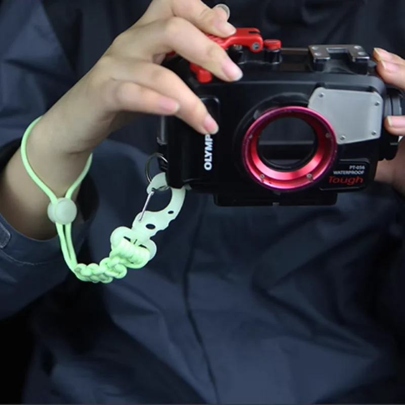 Hebilla colgante luminosa, mango de caché, cuerda tejida para paraguas, llavero, linterna, cordón, equipo táctico para exteriores - imagen 3