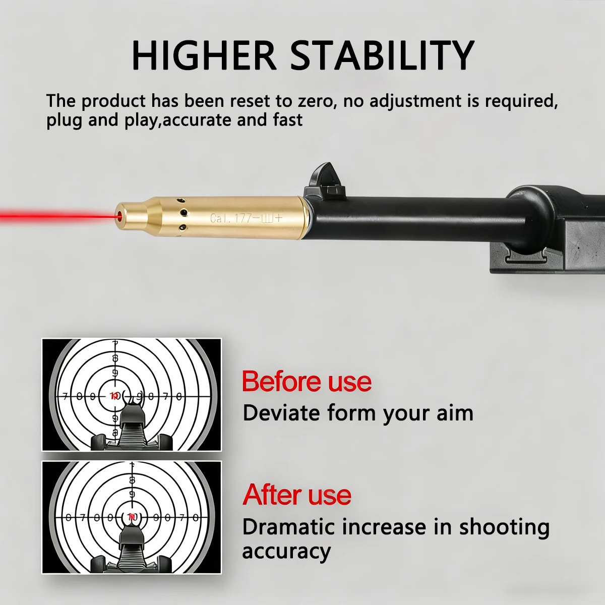 Mira láser táctica.177.22LR 9mm.223Rem Bullet Boresighter calibre 6/6,5/7mm cartucho colimador láser rojo Boresight - imagen 3