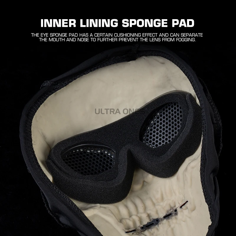 Máscara táctica pasamontañas para caza senderismo deportes protección ocular máscaras faciales completas fiesta de Halloween Cosplay máscara de calavera - imagen 5