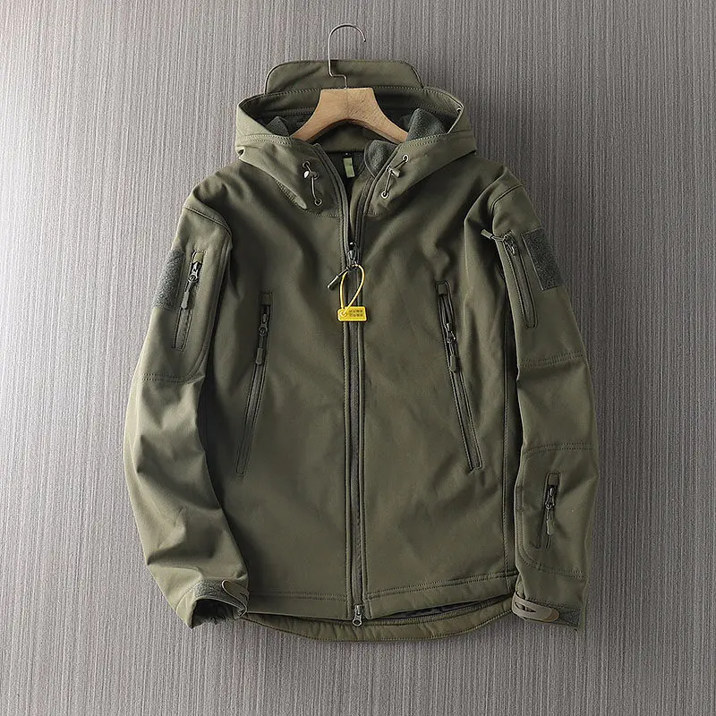 Chaqueta impermeable cortavientos forro polar hombre otoño-invierno - imagen 3