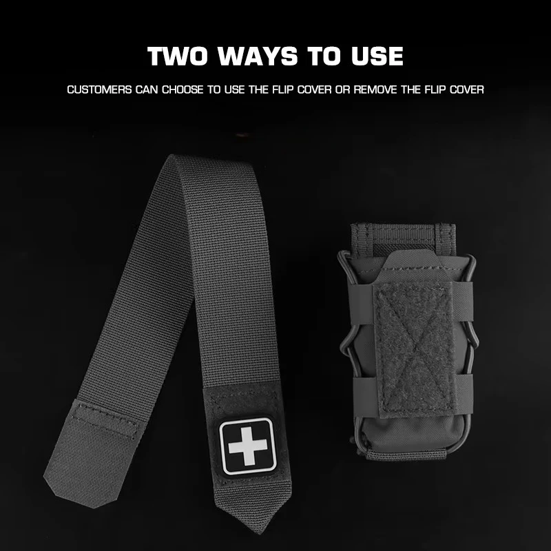 La bolsa de montaje MOLLE de diseño dividido se adapta al soporte de placa de cinturón bolsa de torniquete universal - imagen 3