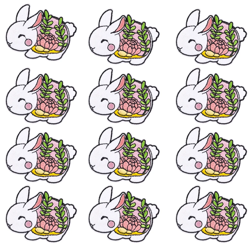 Parches bordados de gato para planchar/coser en la ropa, pegatinas de dibujos animados de animales, 10 unidades por lote - imagen 5