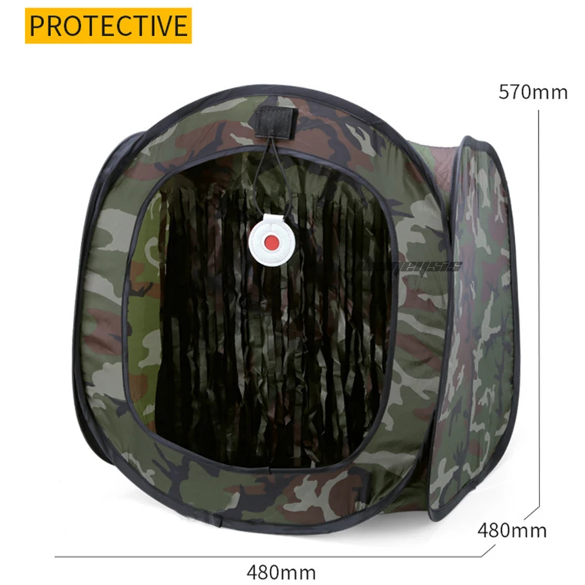 Estuche de catapulta de caza y tiro con arco al aire libre, tienda de entrenamiento de tiro Airsoft, tirachinas plegable, tienda de tiro táctica BB - imagen 3