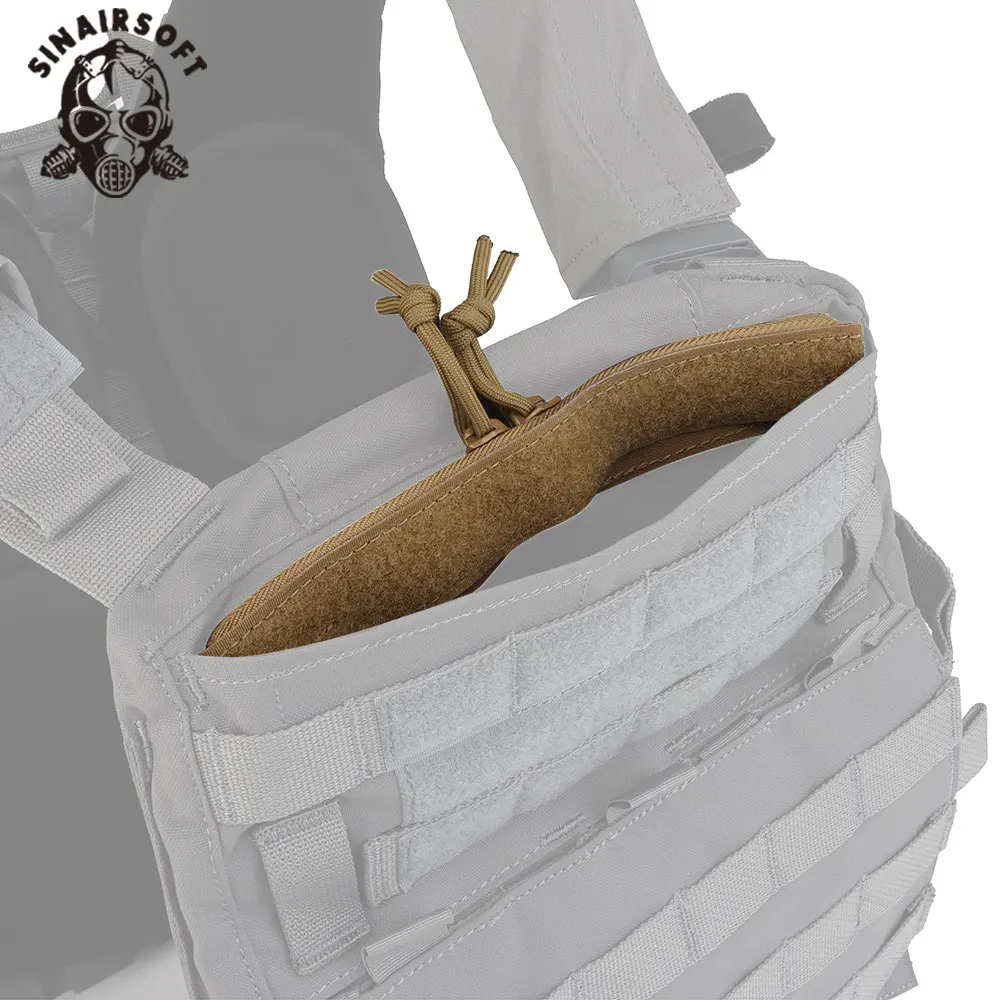 SINAIRSOFT-Bolsa de inserción de cremallera táctica doble YKK, bolsillo de almacenamiento, cubierta con cremallera, bucle de gancho para Crye AVS JPC2.0, chaleco de caza CPC - imagen 5