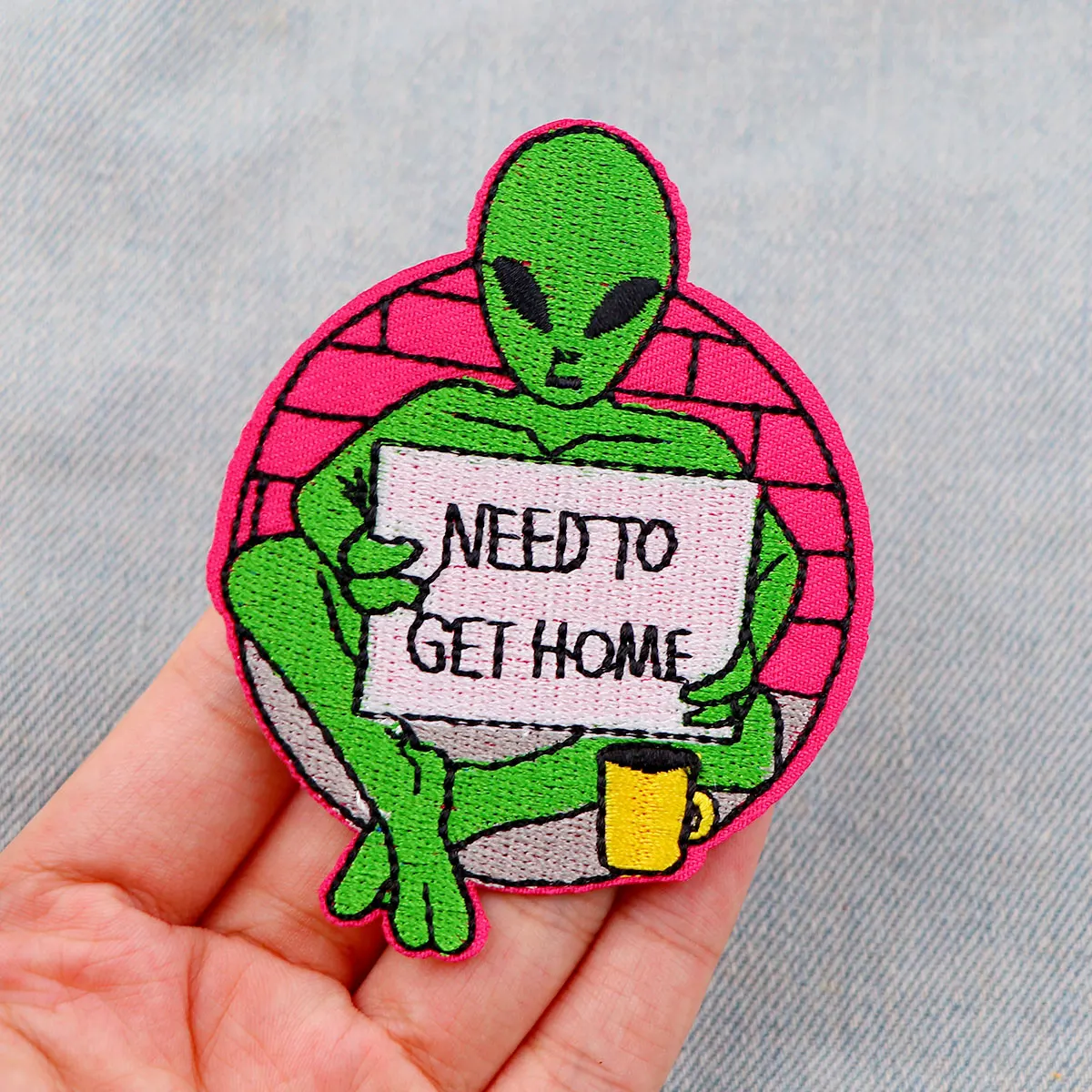 Parche de ganso Silly, bordado de gato lindo, letras, parches termoadhesivos para ropa, insignia de costura DIY - imagen 5