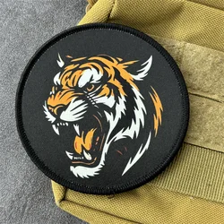 Parche táctico tigre con velcro para uniforme y mochila