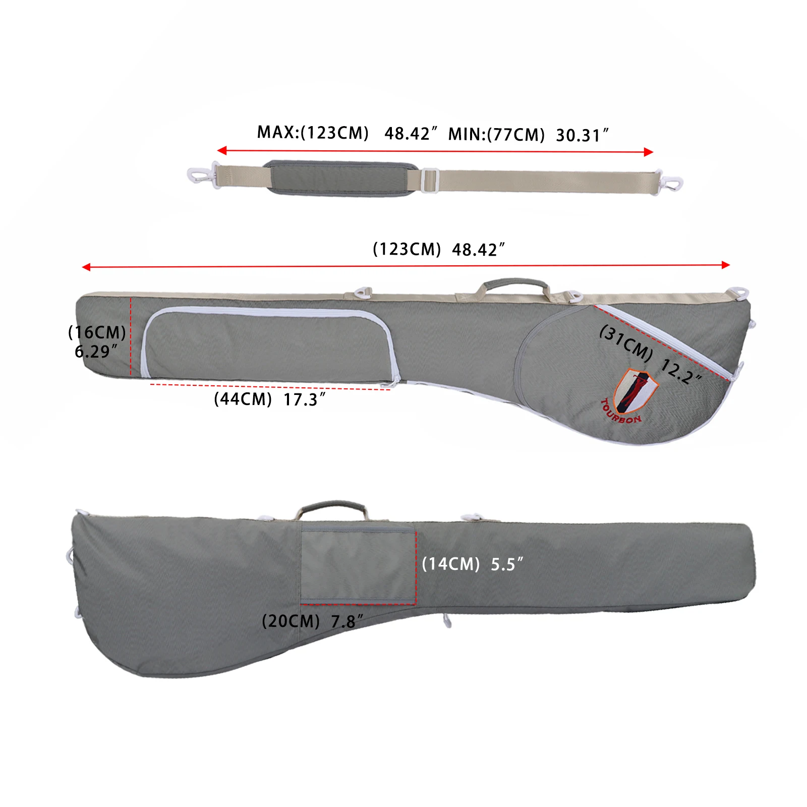 Tourbon Bolsa de golf de nailon para transporte cómodo, bolsa para palos de golf, bolsa de almacenamiento duradera para domingo, bolsa de viaje pequeña para campo de conducción, impermeable - imagen 4