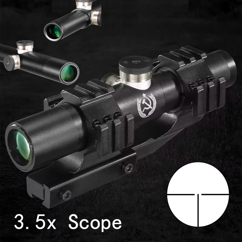 Mira óptica táctica para caza, lentes multicapa a prueba de golpes, retícula en T, mira telescópica para Rifle, 2025 3,5x