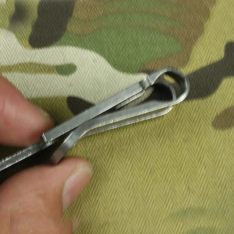 Cartera multifuncional portátil de acero inoxidable para exteriores, abridor de Clip para la cintura, Kit de viaje, accesorios para senderismo - imagen 3