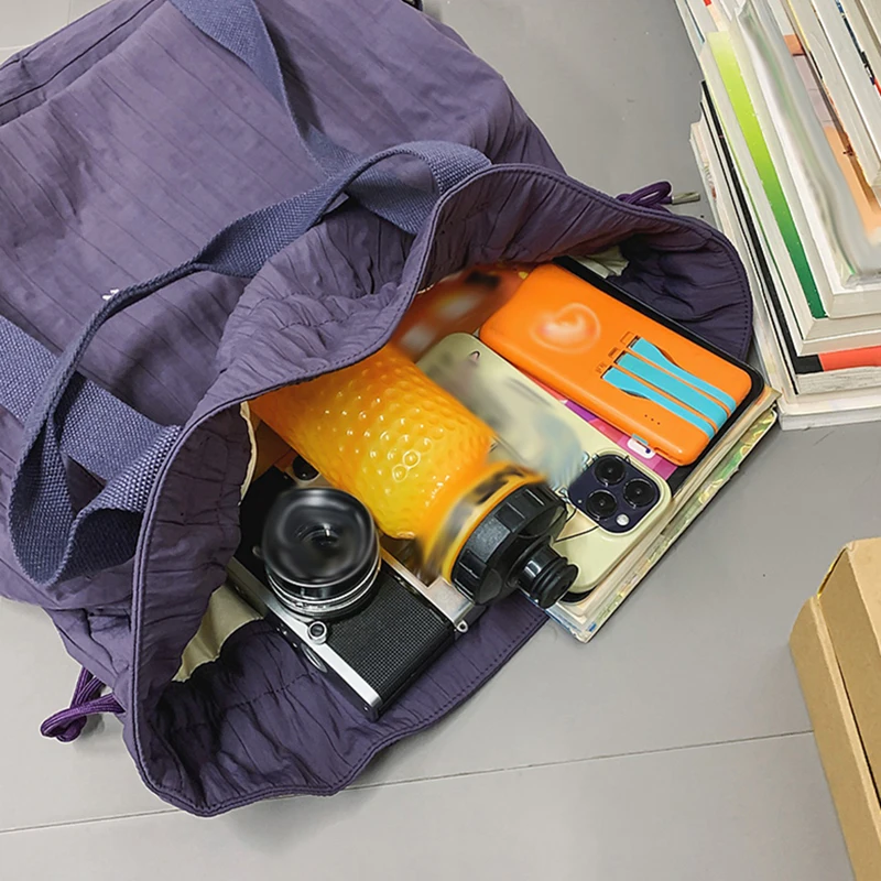 Nueva mochila para senderismo al aire libre para mujer, Camping, escalada, deportes, gimnasio, entrenamiento físico, bolsas con cordón, bolso cruzado con múltiples bolsillos - imagen 5