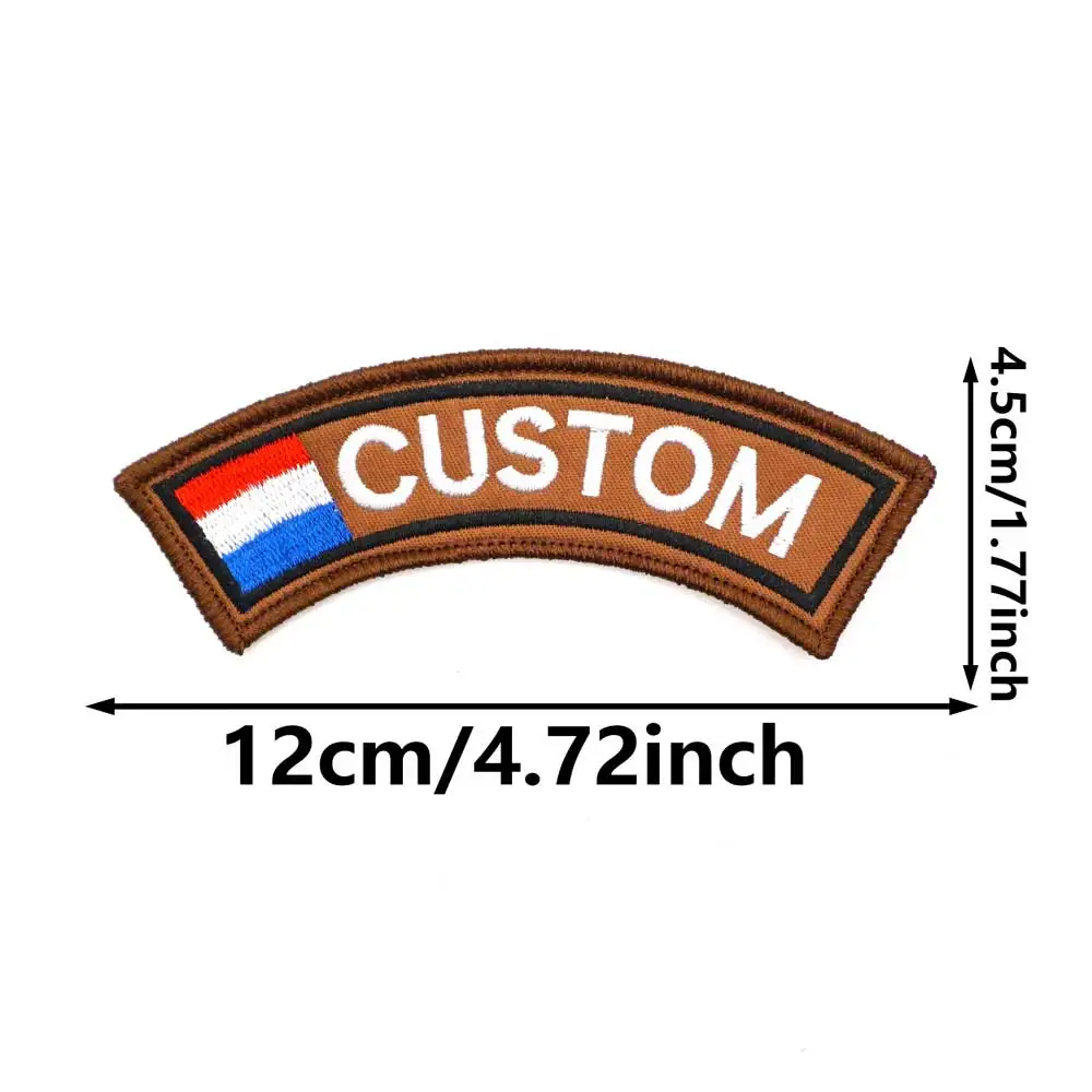 Parche basculante de cartel pequeño bordado con bandera holandesa de Alemania suiza personalizada, para ropa chalecos chaquetas etiquetas de nombre insignias decoración - imagen 3