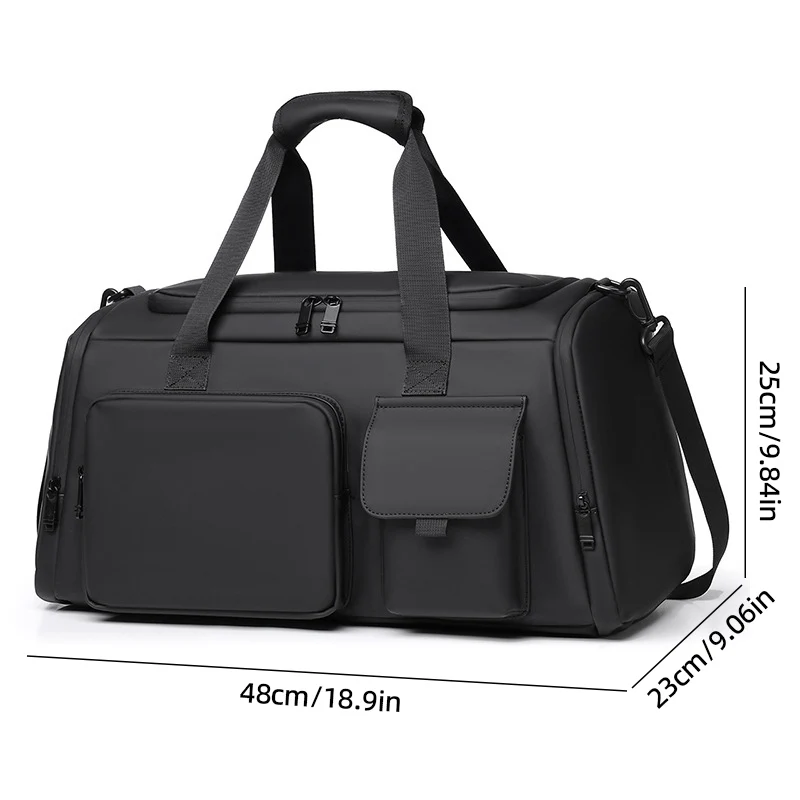 Bolso de hombro tipo bandolera para gimnasio, Fitness, separación en seco y húmedo, Yoga, bolso de viaje de corta distancia, compartimento independiente para zapatos, bolsa de natación - imagen 3