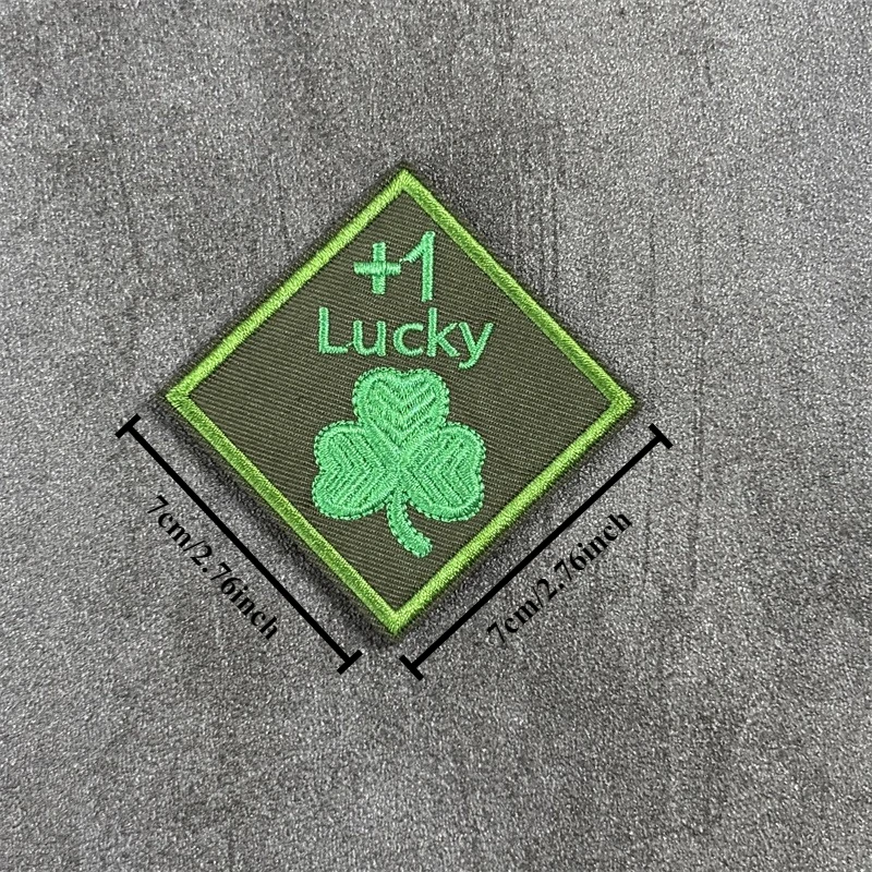 Parche bordado táctico "Lucky + 1" para ropa, insignia de moral, parche militar con gancho, pegatinas para mochila, brazalete - imagen 5