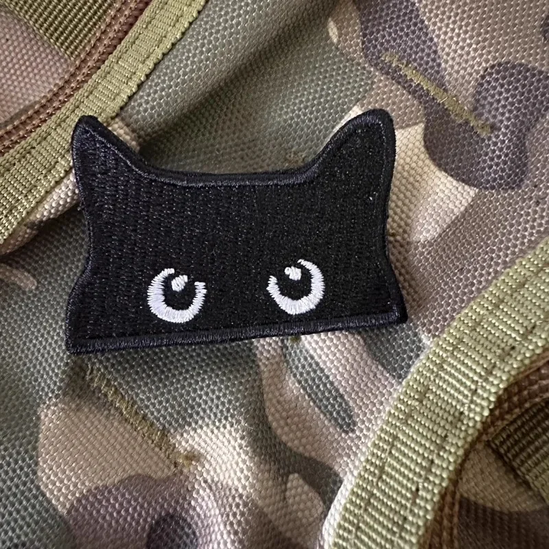 Insignia de moral de gato fantasma divertida, parches de emblema bordados, accesorios de ropa, reflectantes, infrarrojos, militar, gancho y bucle - imagen 2