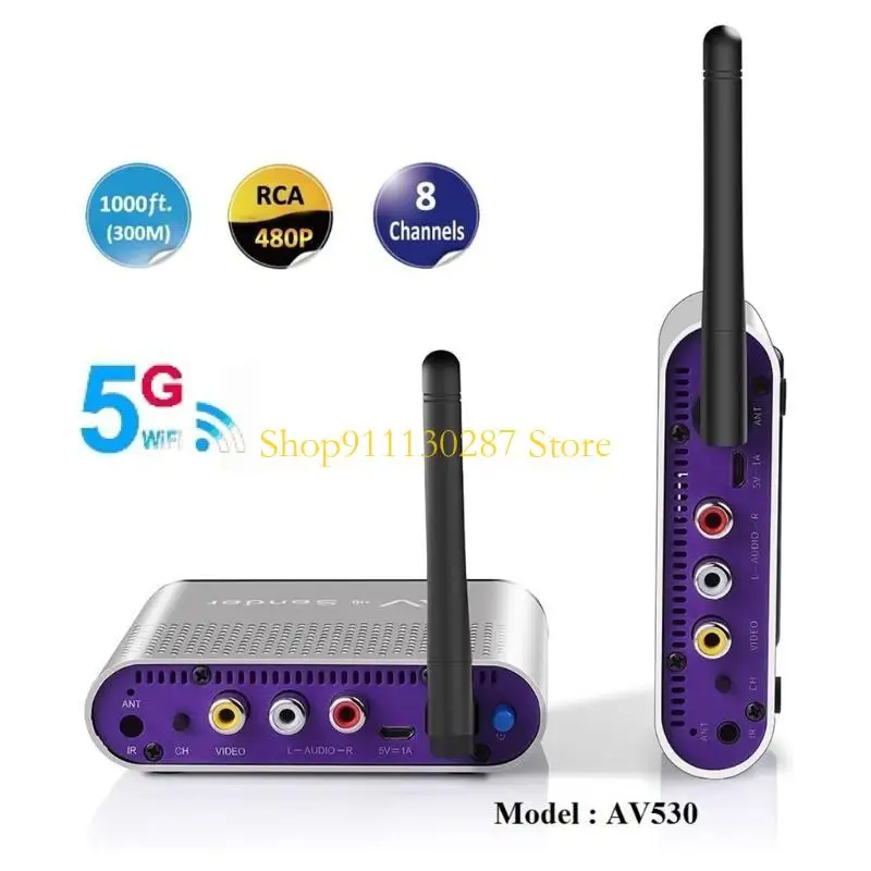 Transmisor AV inalámbrico J1HC y transmisor RCA receptor compatible con sistema NTSC - imagen 5