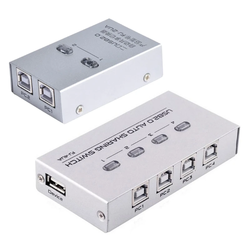Dispositivo para compartir impresora USB, 2/4 puertos, periférico para compartir impresora, divisor USB para compartir envío - imagen 4