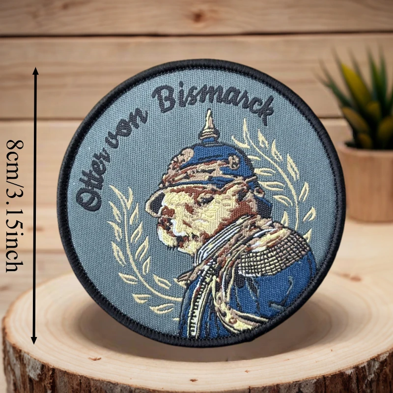 Parche estampado de etiquetas tejidas de nutria, chaleco táctico, insignia de moral con gancho y bucle, pegatinas decorativas para mochila, parches para brazalete para ropa - imagen 3